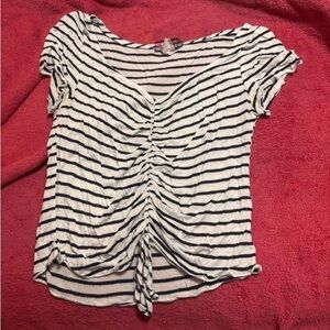 Striped Ruched Women's Top